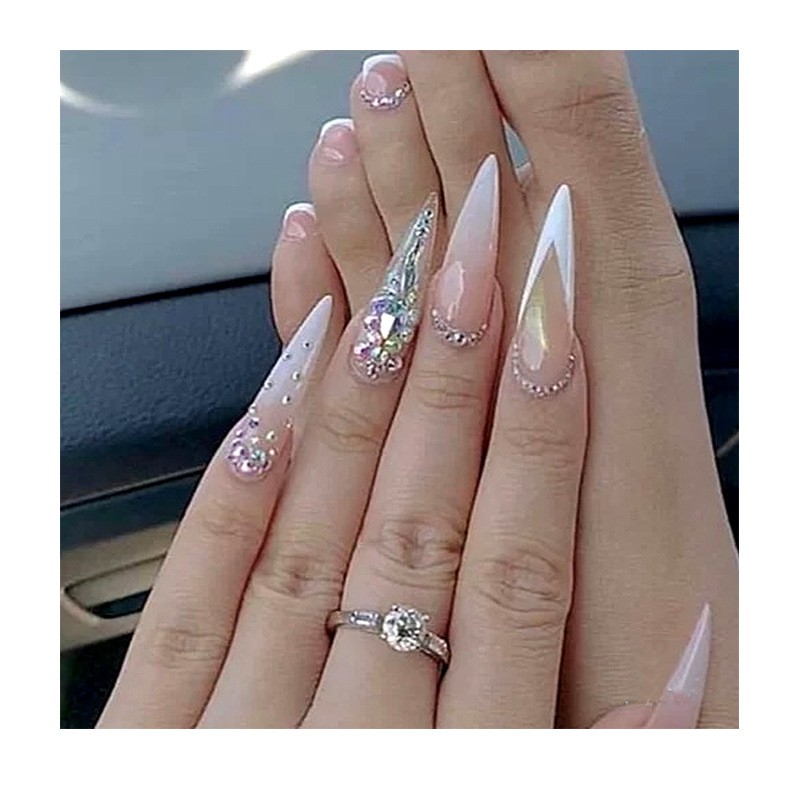 Túi 500 móng nối tay form nhọn dài, sắc nét