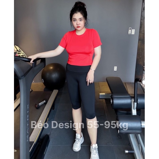 Áo bigsize nữ Béo Design Áo gym cổ tròn 51kg đến 95kg