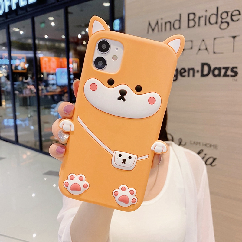 Ốp Điện Thoại Silicon Mềm Hình Shiba 3d Cho Iphone 11 / 12 Pro Max Mini 12pro Se 2020 X Xs Max Xr 6 6s 7 8 Plus