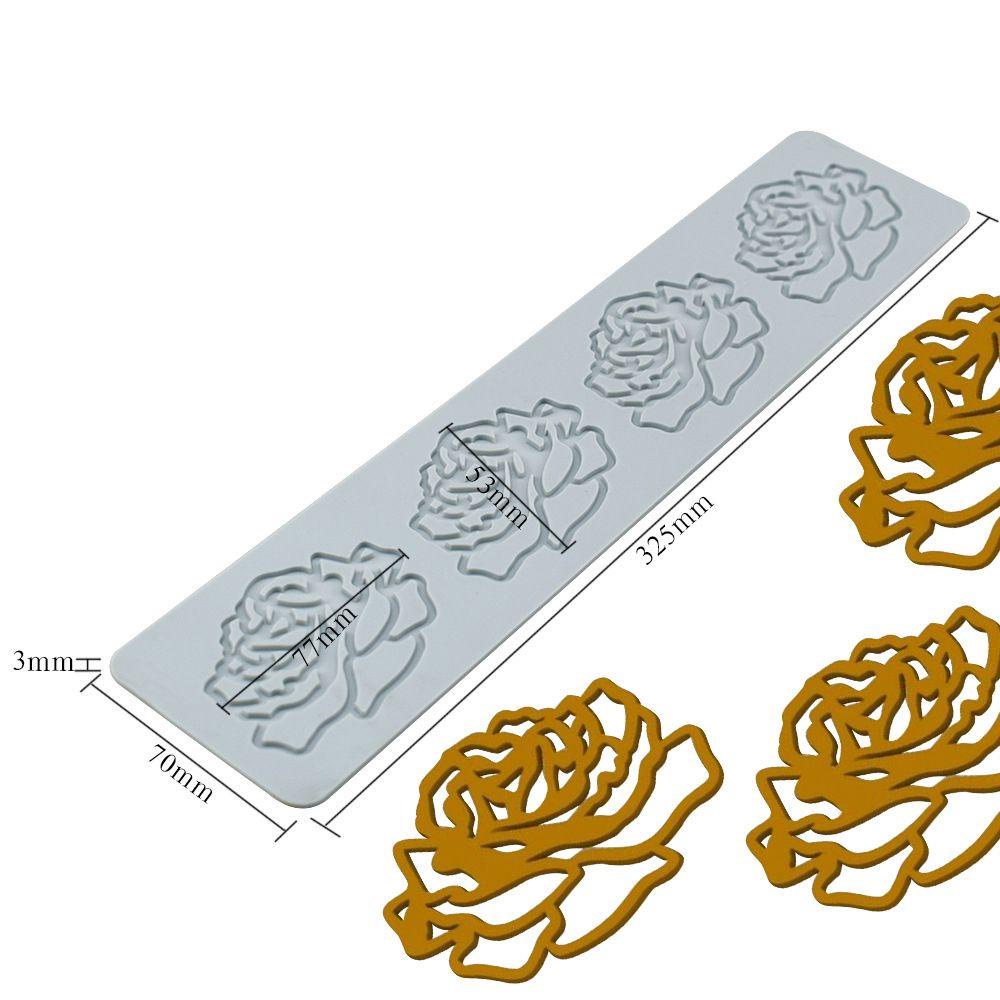 Khuôn Silicone Tạo Hình Trang Trí Bánh Kem Hình Hoa Lá DIY