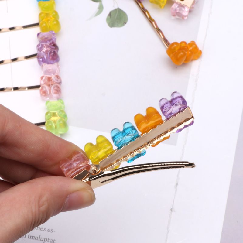 Kẹp Tóc Nhiều Màu Hình Gấu Trúc Hoạt Hình Đáng Yêu