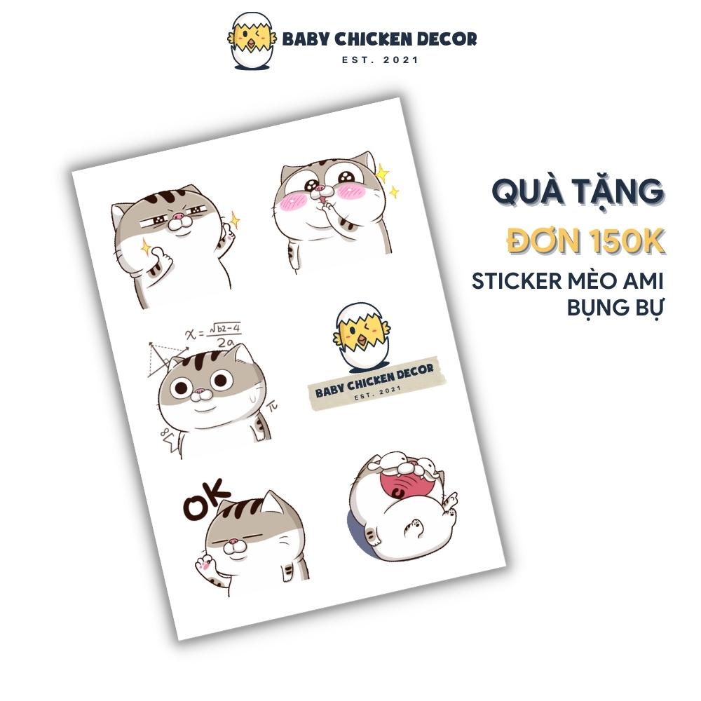 Miếng dán trang trí, Sticker quà tặng kèm theo đơn hàng - BaBy Chicken Decor
