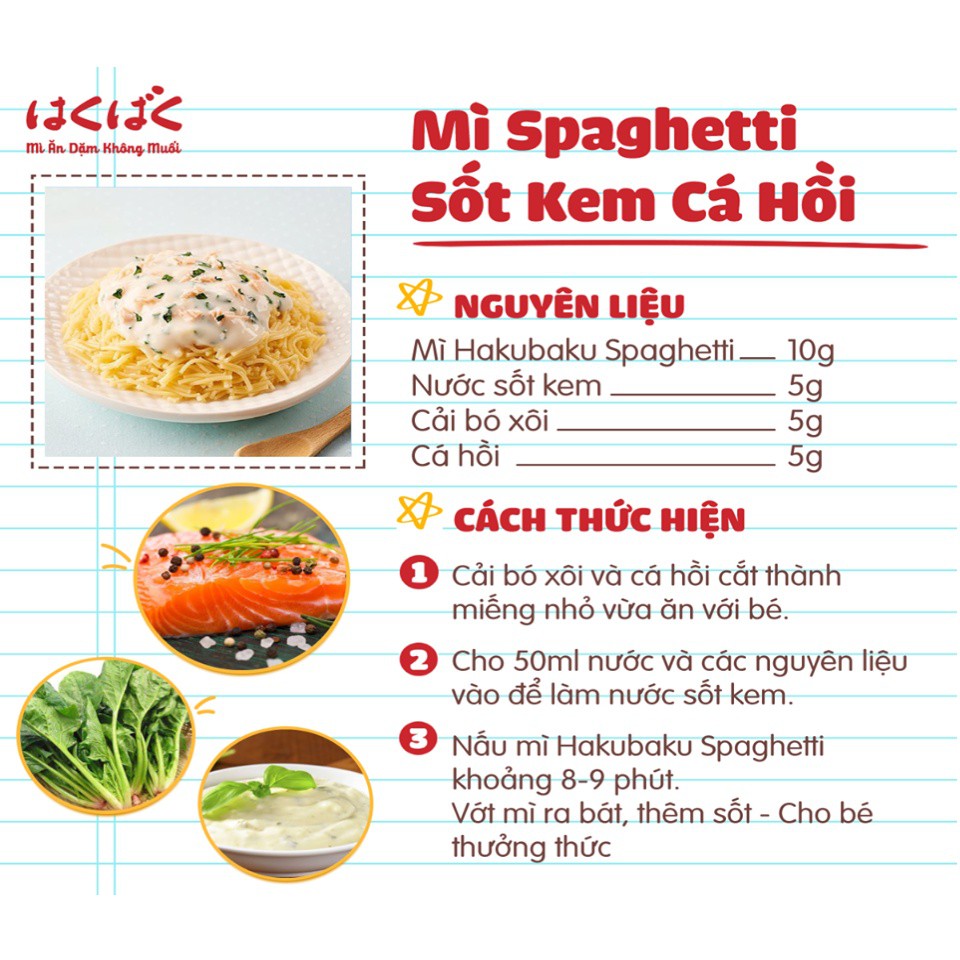 Mì Somen, Udon, Spaghetti Tách Muối Hakubaku Nhật Cho Bé Từ 5-9 Tháng Tuổi