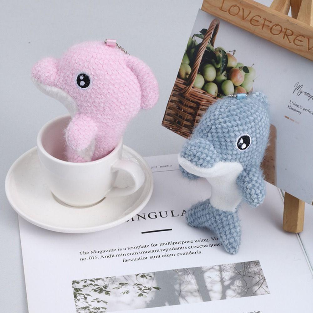 Móc Khóa Hình Cá Heo Nhồi Bông Dễ Thương