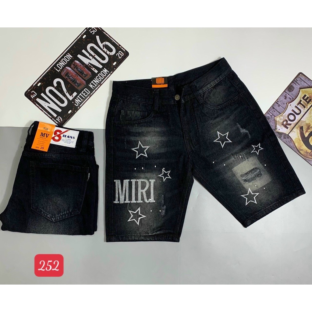 Quần short jean nam xanh rách họa tiết cao cấp - chất liệu bò co giãn tốt ( Hàng chuẩn shop) Lady-Hn Store88 KV307