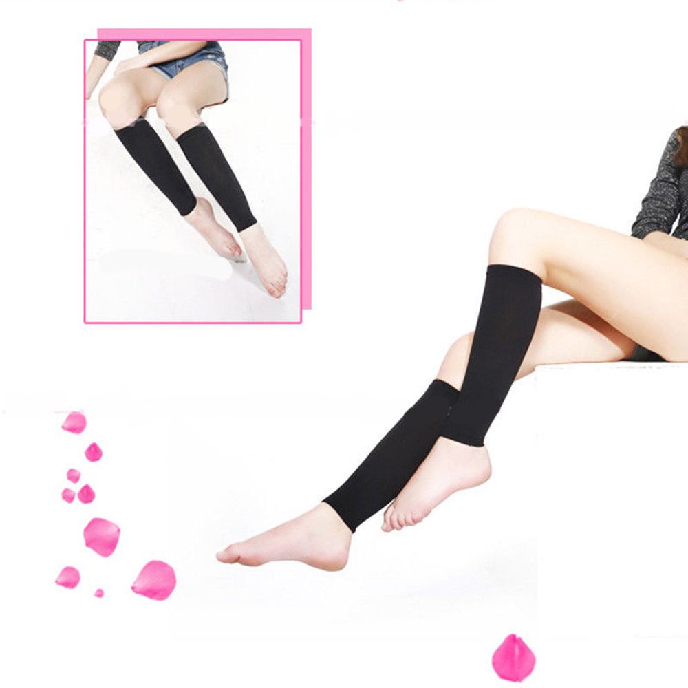 1 đôi vớ nén co giãn định hình bắp chân thời trang nhiều màu sắc