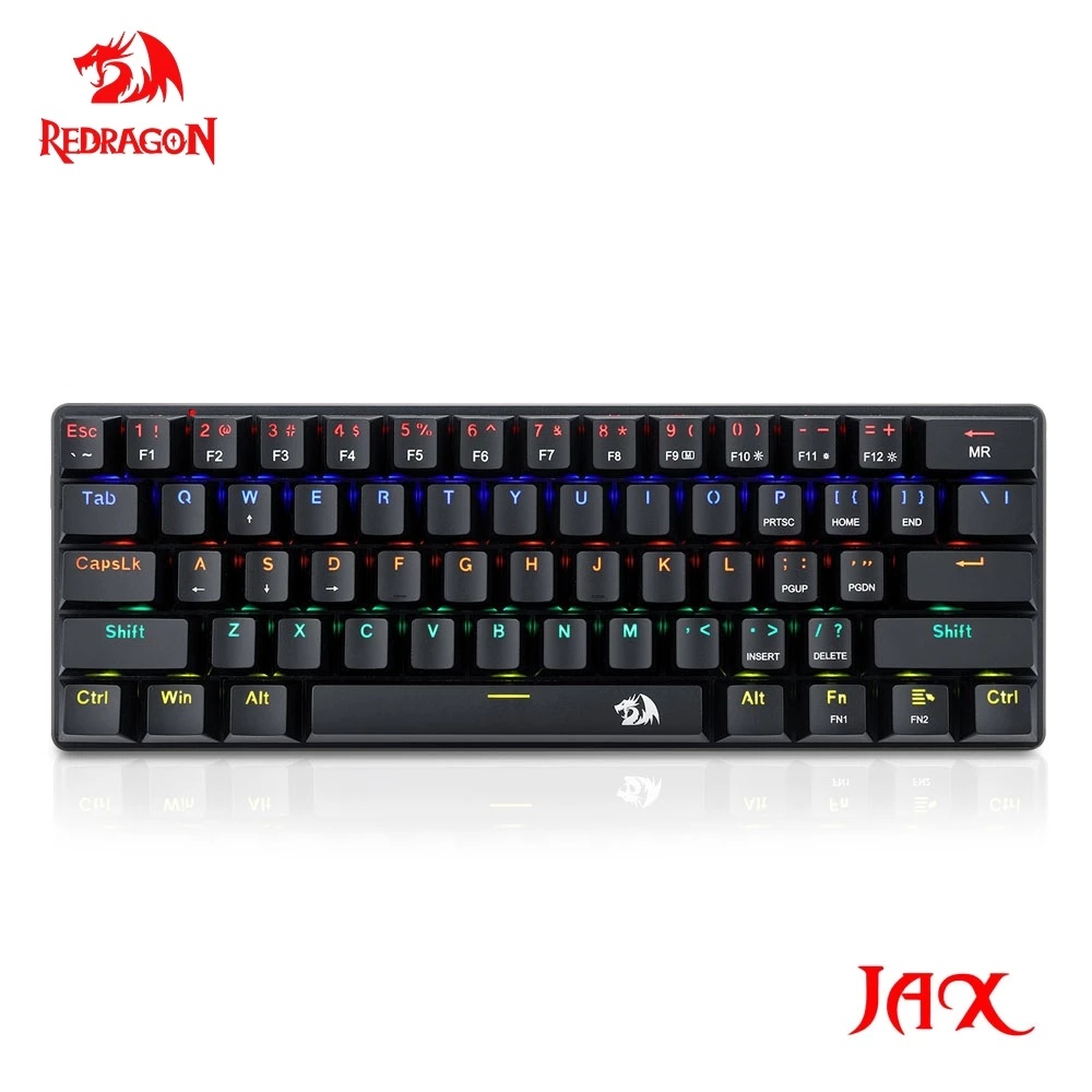 Bàn Phím Cơ Game Redragon Jax K613 Blue Switch 61 Phím Dây Cáp Tháo Rời Tiện Lợi công tắc xanh