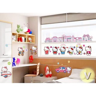 Decal dán tường Kitty xinh đẹp