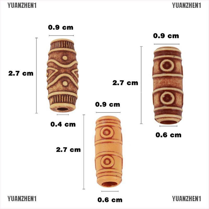 [YUANZHEN1] Set 10 Hạt Gỗ Bện Tóc Nối Dài