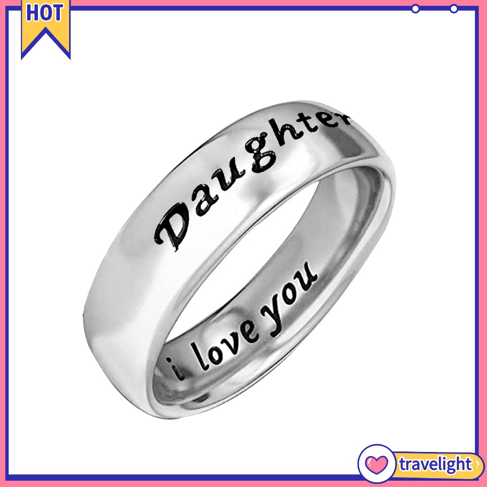 (Travelight) Nhẫn Khắc Chữ I Love You Dùng Làm Quà Tặng Ngày Của Mẹ