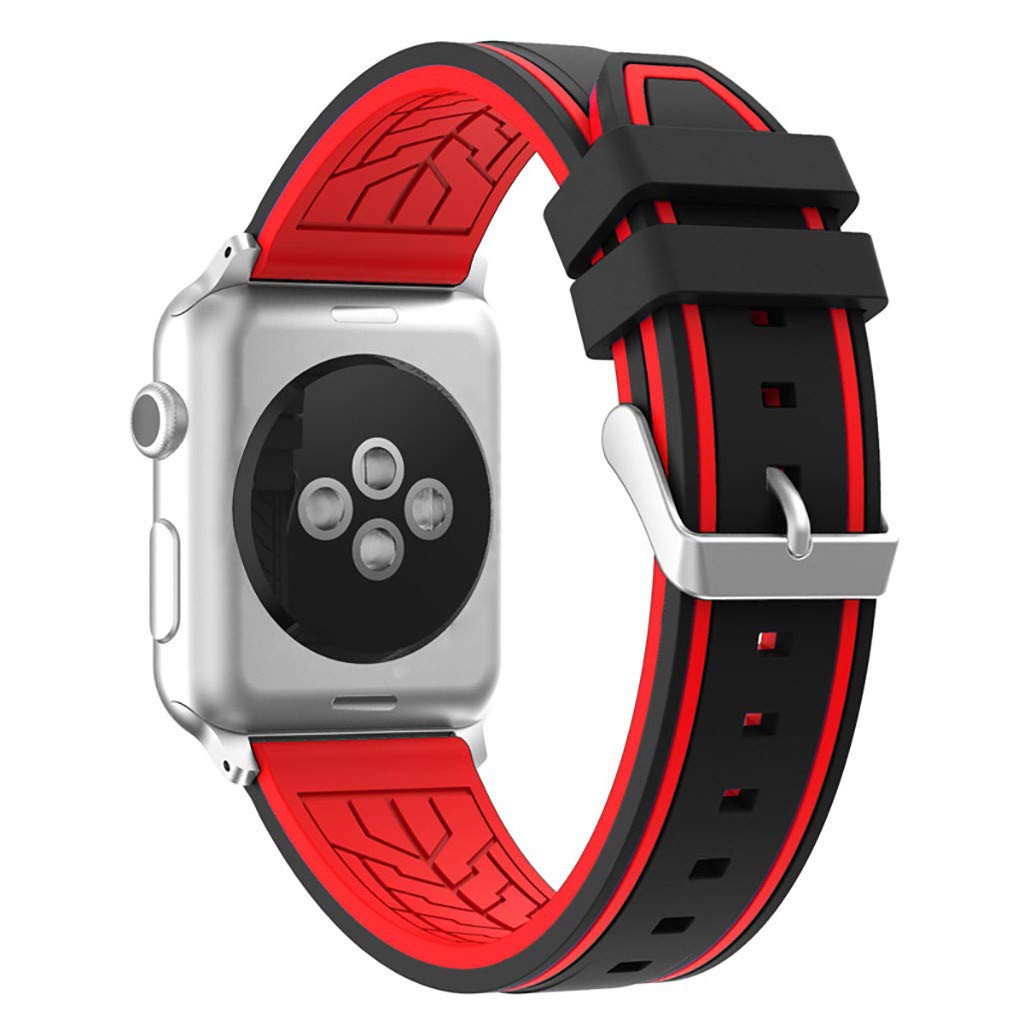 Dây Đeo Silicone Mềm Cho Đồng Hồ Thông Minh Apple Watch Series 6 / 5 / 4 / 3 / 2 / 1 / Se 38mm 40mm 42mm 44mm