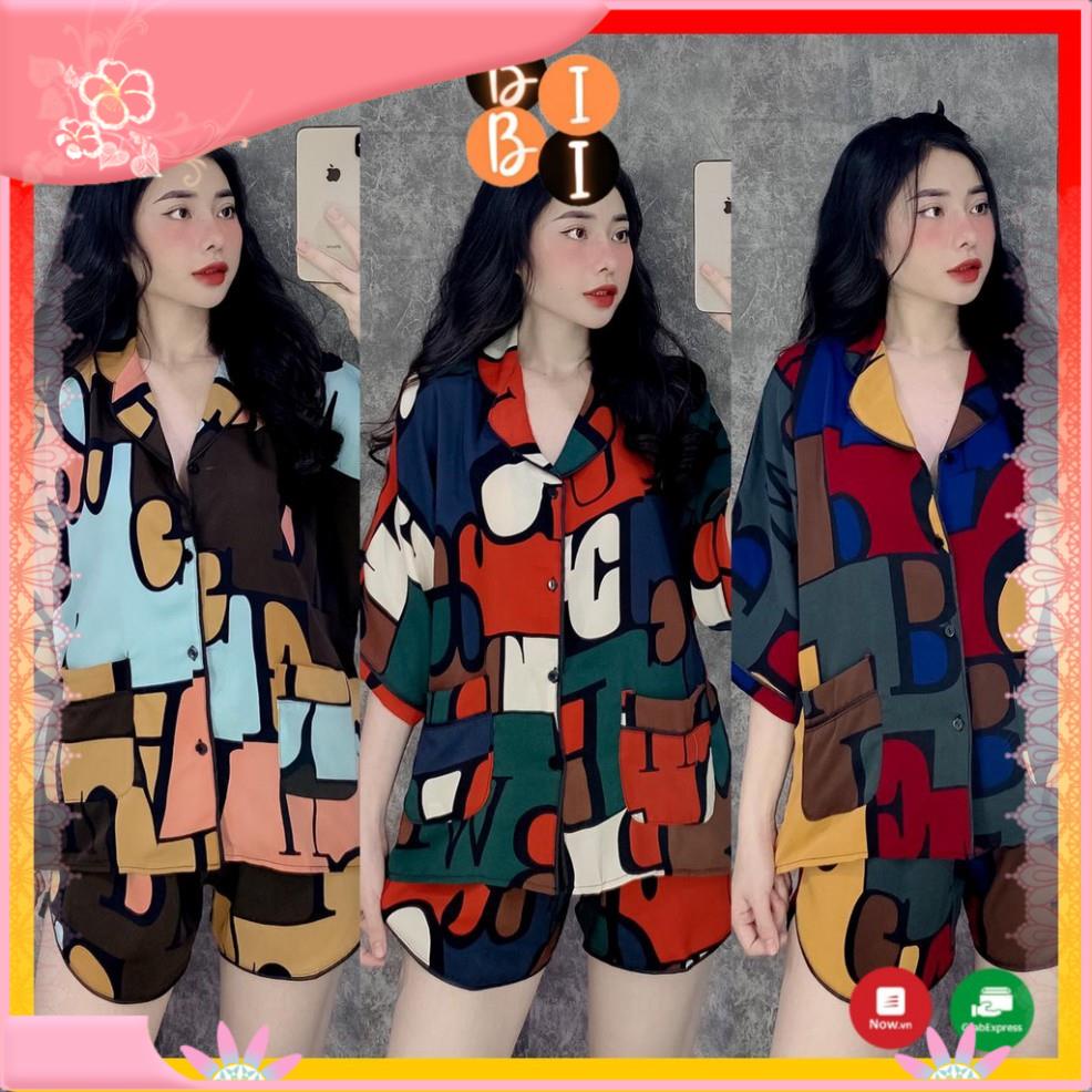 Bộ Pijama Nữ LẬP THỂ Đùi - Pyjama Lụa Mango Cánh Dơi *MA-Đ-LT #Đồ Ngủ | Đồ Bộ Nữ | Váy Ngủ | Pizama .,