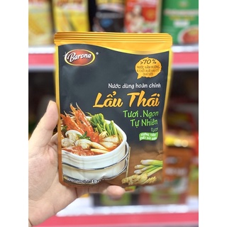 NƯỚC DÙNG LẨU THÁI/RIÊU CUA/KIM CHI/CHUA CAY BARONA 180G