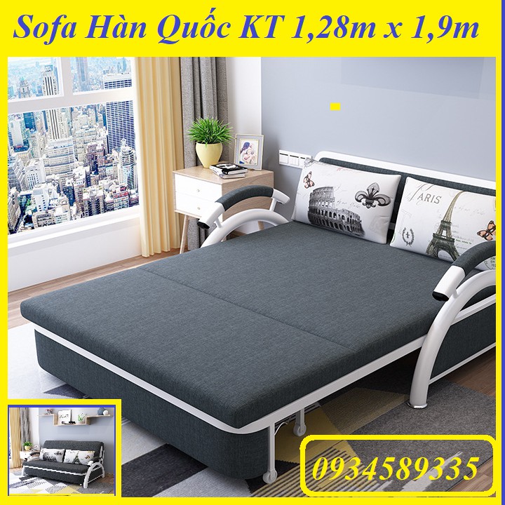 Giường Sofa Thông Minh, Đa Năng Korea, Giường Sofa Sang Trọng Đẳng Cấp Gấp Gọn Thành Ghế KT 128cm x 190cm