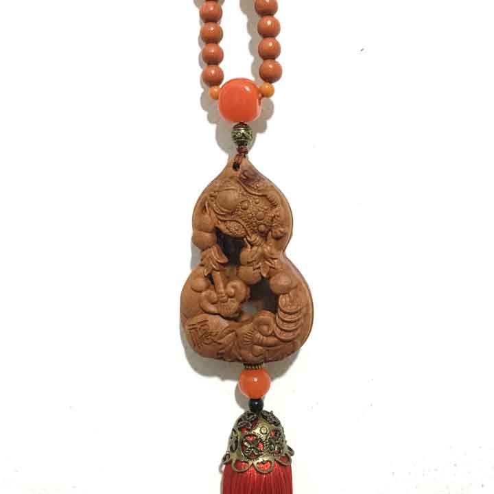 Dây Treo Trang Trí Cho Ô Tô Phong Thủy-May Mắn-Tài Lộc - Hồ Lô Gỗ