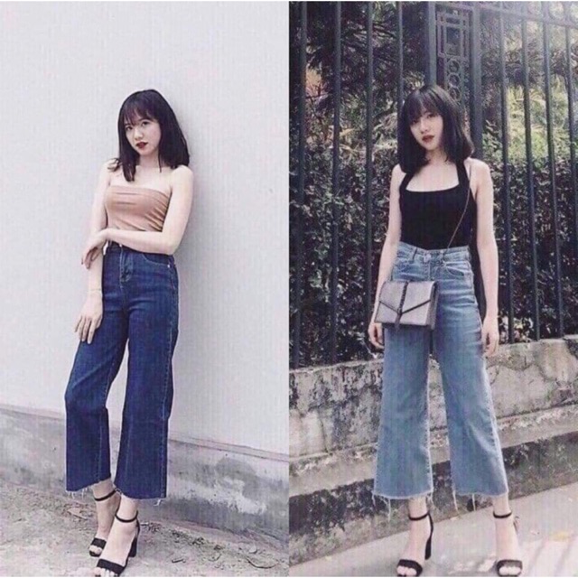 QUẦN BÒ ỐNG SUÔNG TUA GẤU DÁNG LỬNG