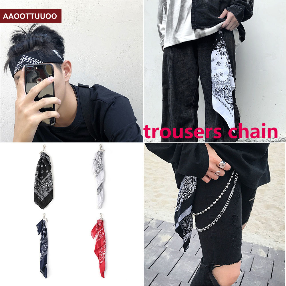 Khăn vuông đội đầu phong cách retro hip hop