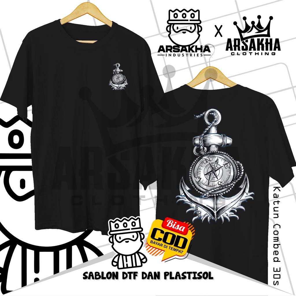 Áo Thun In Hình La Bàn Mỏ Neo Thủy Thủ v2 - Arsakha