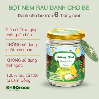 [6m+] Bột nêm gà, rong biển, bí đỏ, cà rốt, phô mai Konofood cho bé ăn dặm