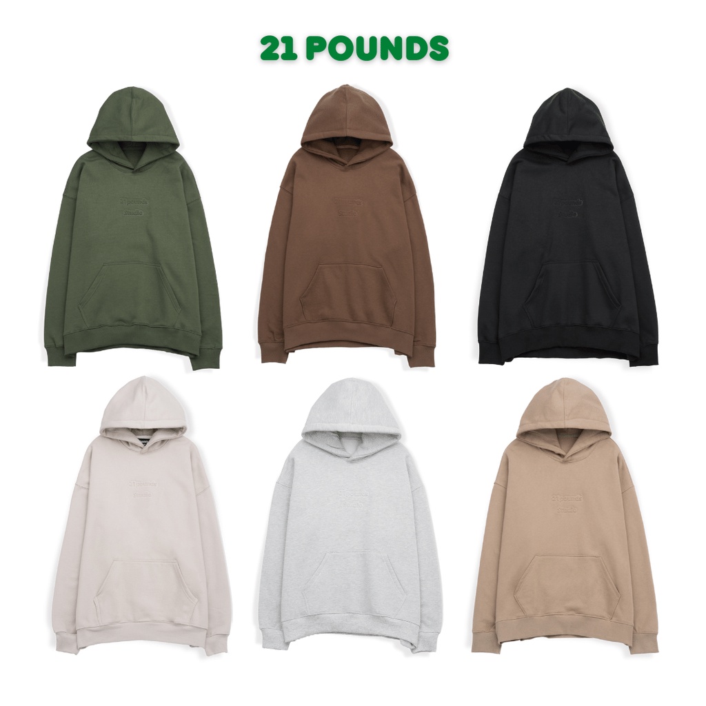 Áo Hoodie nỉ bông 21pounds Embossed