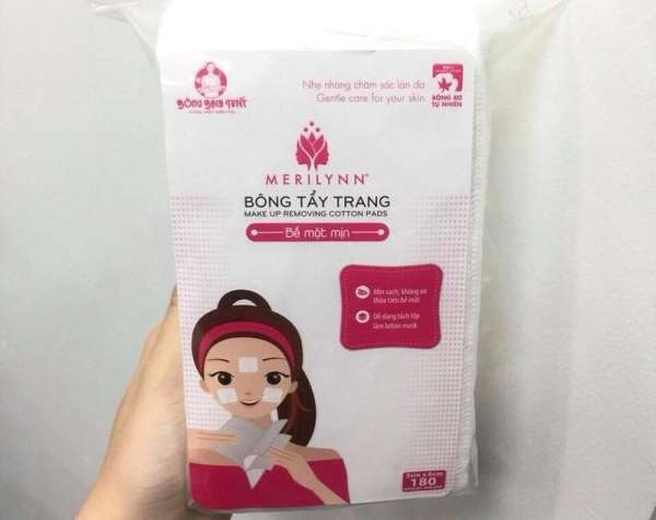 Bông tẩy trang Merilynn180 miếng - Bông bạch tuyết