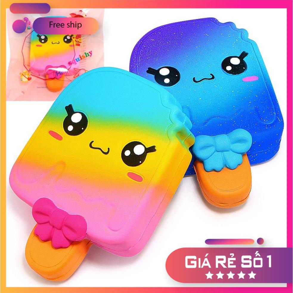 Đồ chơi nắm bóp Squishy hình que kem nhiều màu xinh xắn