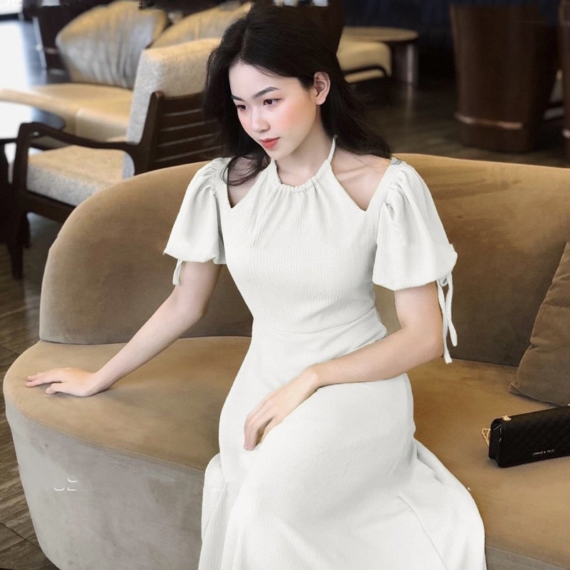 🦋Đầm Maxi Cổ Yếm Khoét Vai 🦋