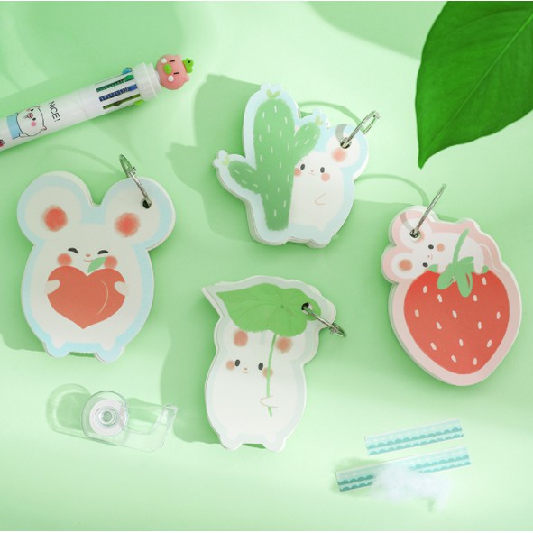 Bộ thẻ học từ vựng ngoại ngữ Flash card Chuột đáng yêu