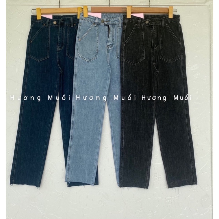 [Rẻ Vô Địch] Quần jeans cạp cao ống đứng QC L1 -3529