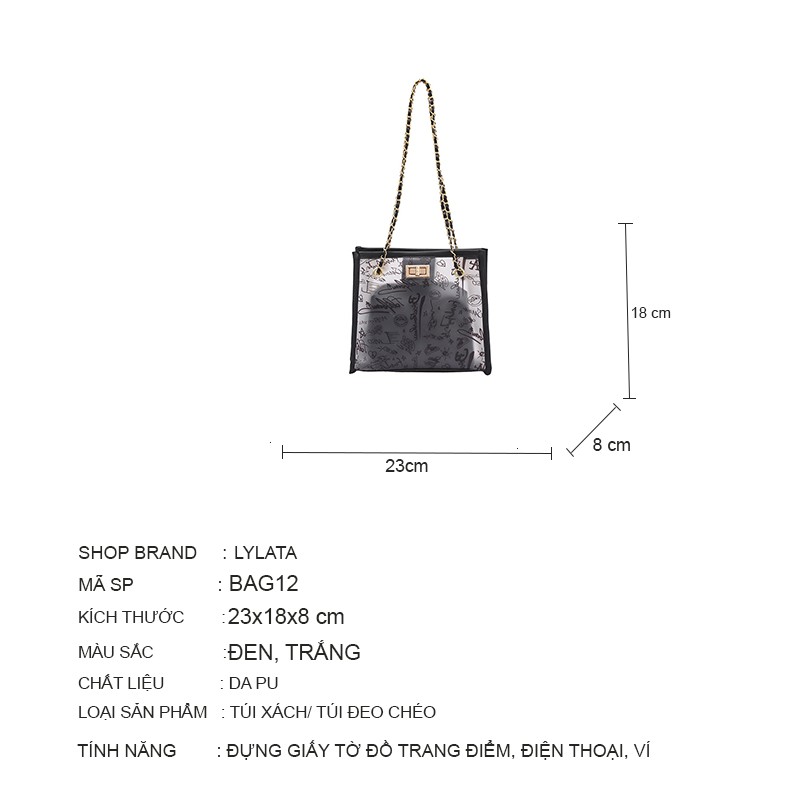 Túi Tote, Túi Xách Nữ Phong Cách Mới Thời Thượng Hiện Đại - BAG12