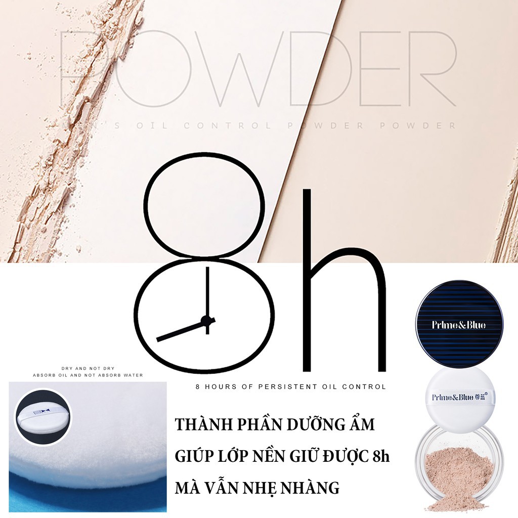 Combo Kem Nền BB Cream Cho Nam BLUEMAN + Kem Che Khuyết Điểm + Phấn Phủ + Son Dưỡng có màu