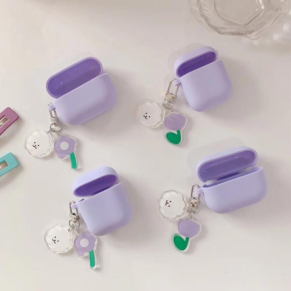 Móc Khóa Hình Chú Chó Tím Hoạt Hình Dễ Thương