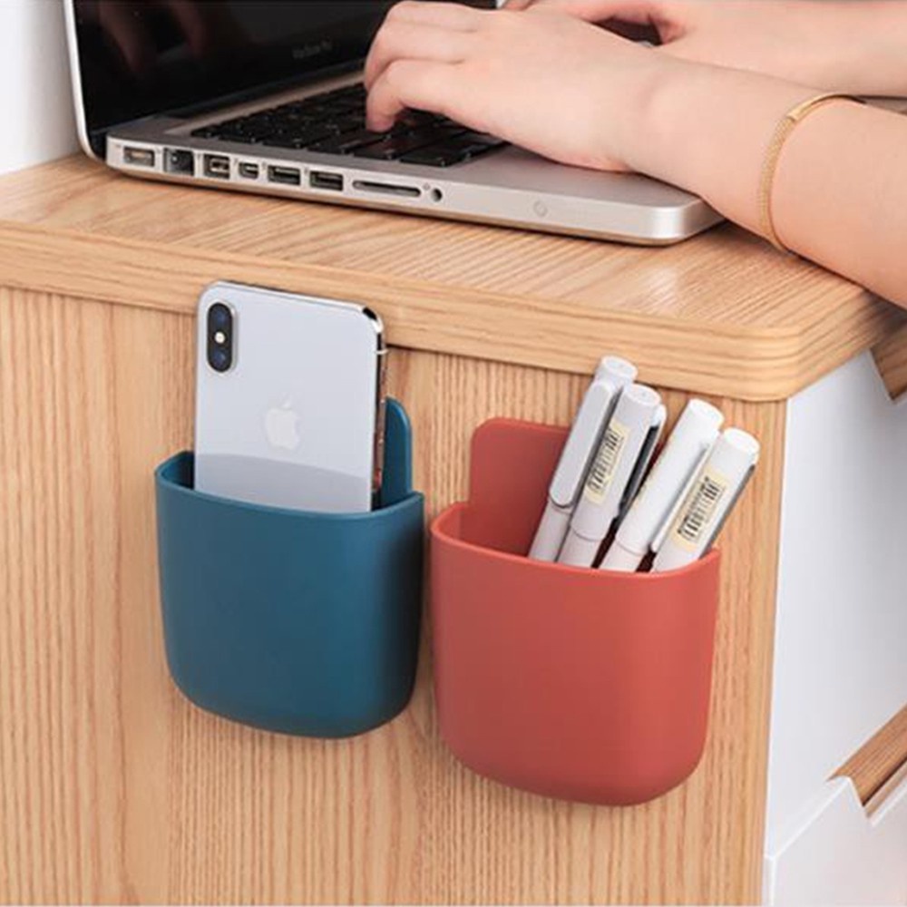 Khay Để Điều Khiển Remote Kiêm Giá Đỡ Điện Thoại Treo Tường Đa Năng
