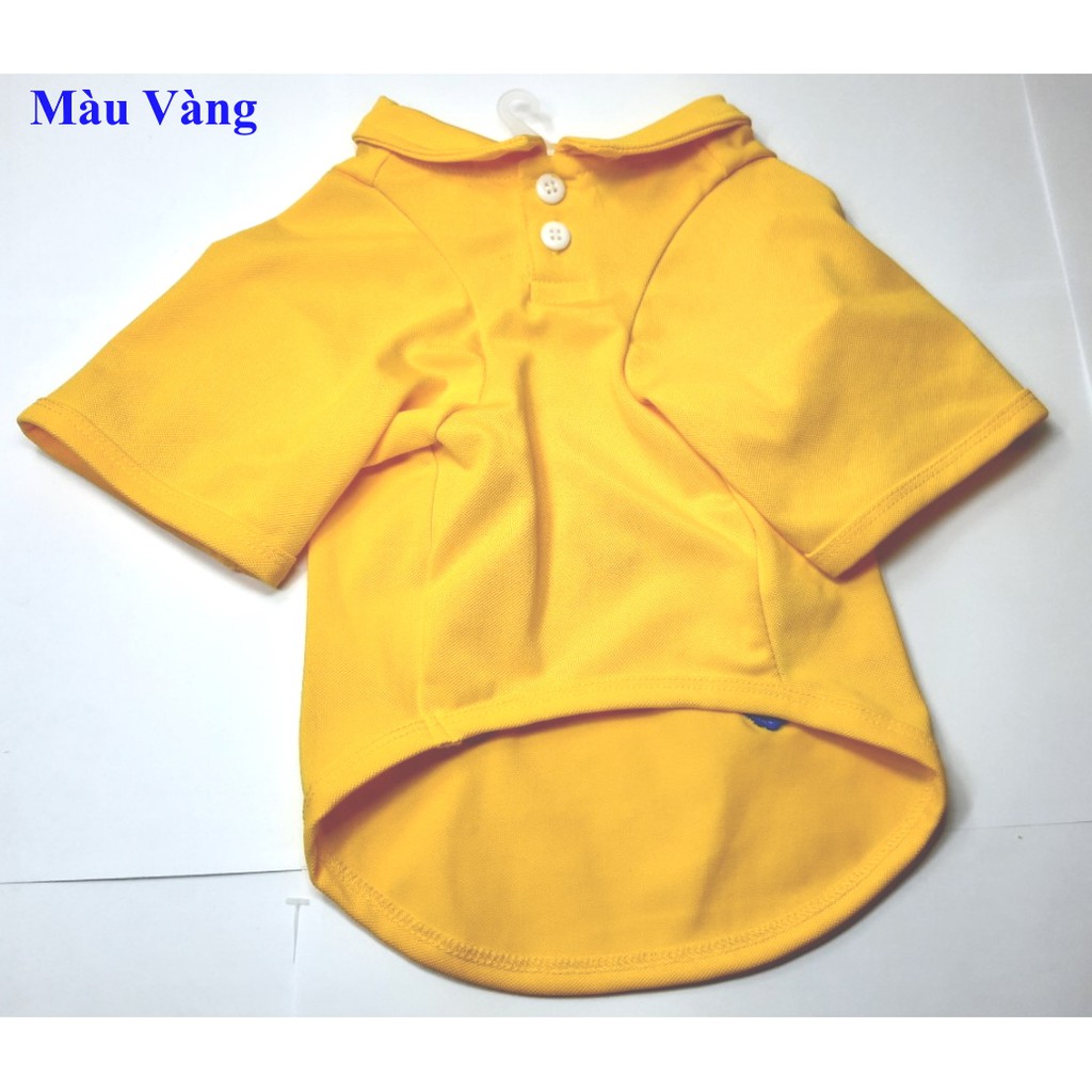 ÁO CHO THÚ CƯNG CHÓ MÈO Loại polo có cổ Thêu 5 hình Chất liệu thun cotton Mềm mại Thoáng mát