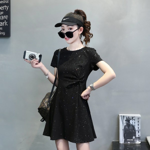 Đầm Tay Ngắn Chất Liệu Lụa Mỏng Cao Cấp Thời Trang Theo Phong Cách Hàn Quốc Cho Nữ