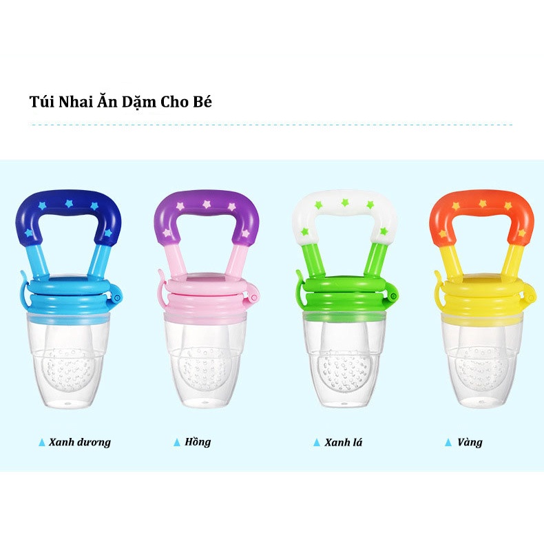 Túi nhai ăn dặm cho bé, chất liệu silicon cao cấp an toàn, vệ sinh - Thiên Phúc Store