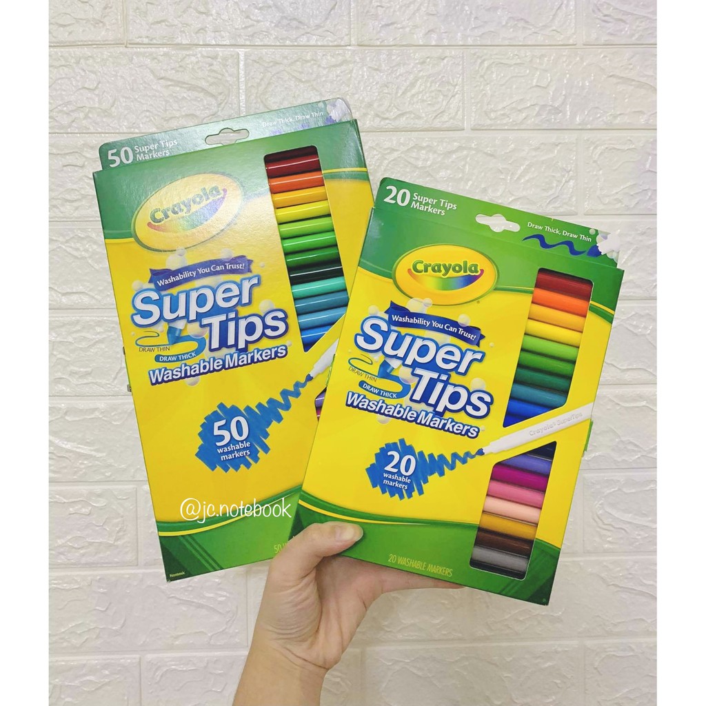 Bộ 50 Bút Crayola Supertips luyện viết Calligraphy cho người mới bắt đầu