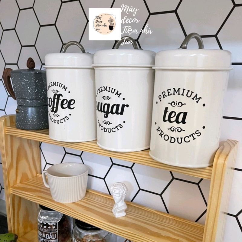 Hũ đựng, Hộp đựng trà, cà phê, đường-1200ml.