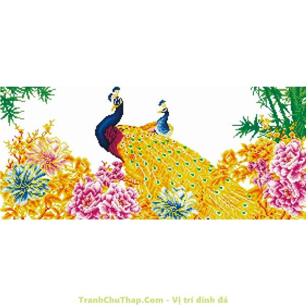 Tranh đính đá Cha Mẹ kích thước nhỏ ✅90×45 cm -️ VS058