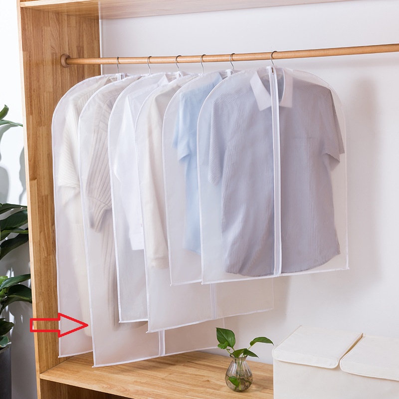 Túi đựng quần áo chống bụi Elliver để bọc trùm bao quần áo có khóa chống thấm - TB