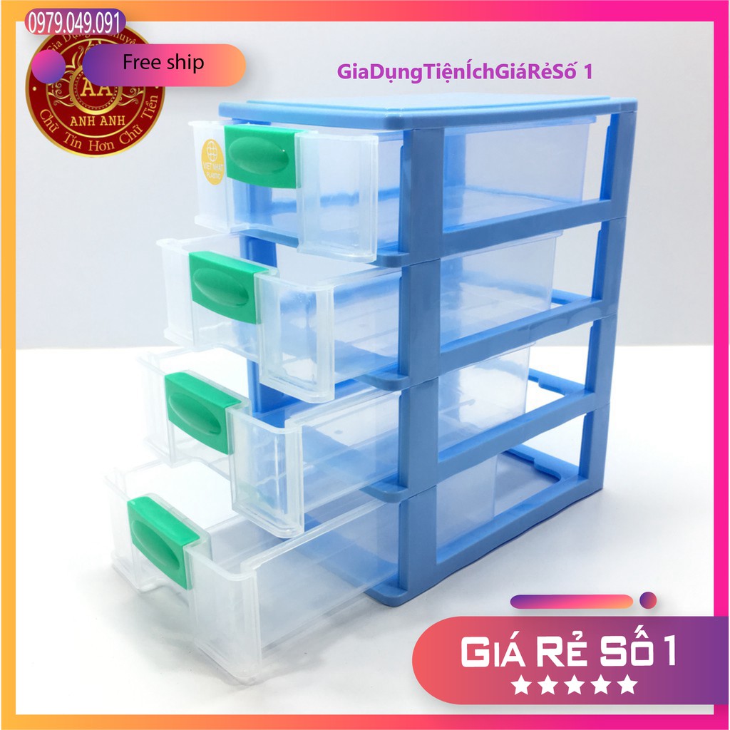 TỦ NHỰA VIỆT NHIỆT 3 TẦNG, 4 TẦNG MINI Siêu Rẻ.