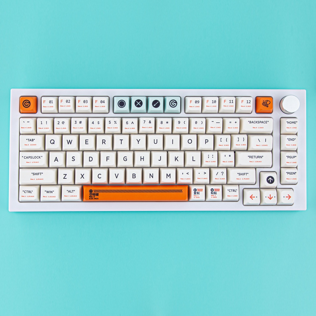 Nắp bàn phím PBT tùy chỉnh MDA Cấu hình 160 Phím Dye Thăng hoa 60%, 65%, 75%, 100% ANSI Layout Keycap cho Bàn phím cơ Cherry MX Công tắc