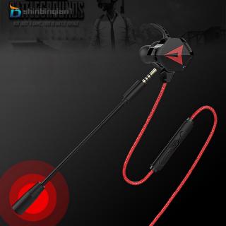 Tai nghe nhét tai gaming có dây và micro âm trầm chơi game PUBG