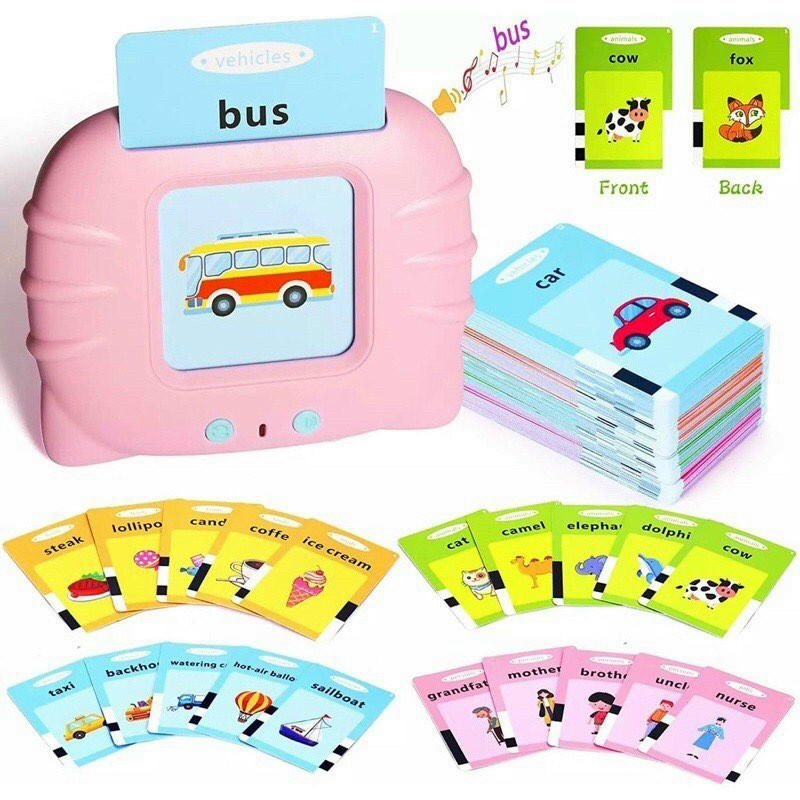 Máy đọc thẻ tiếng anh,Máy học tiếng anh flashcard 112 thẻ 224 từ khoá và 12 chủ đề song ngữ Anh Việt, thẻ học thông minh