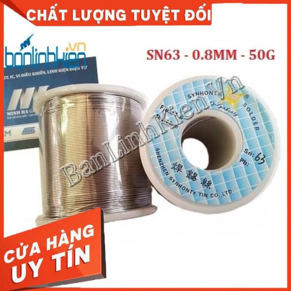 Thiếc Hàn SN63 0.8MM 50G S-SN6308-50