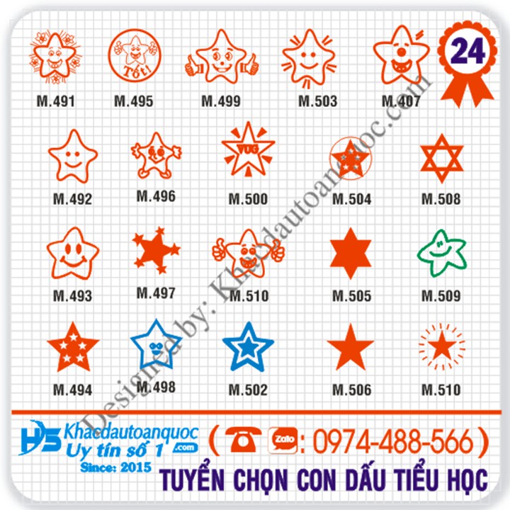 [M24.491-M24.510] Con dấu sticker theo mẫu