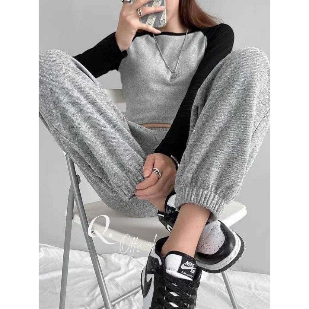 Quần Jogger Nữ Ống Rộng Bom Gấu Len Tăm Giatot68 48