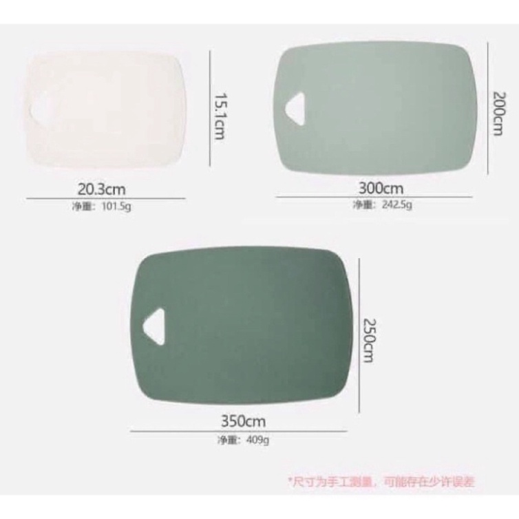Combo set 3 Thớt Nhựa Kháng Khuẩn Nhiều màu, Hàng Loại 1, Đẹp Chất Lượng Cao cherrystore999