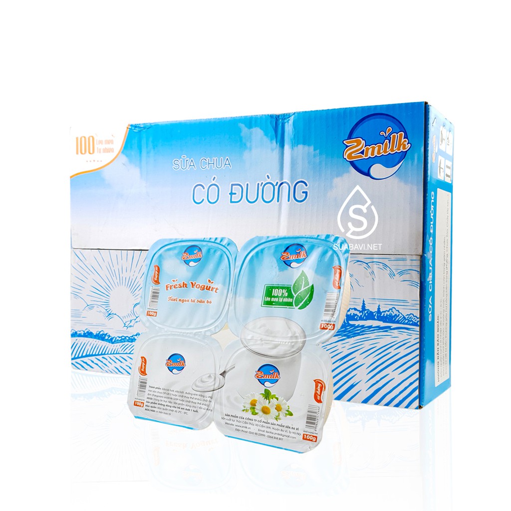 [Mẫu Mới] Sữa Chua Ba Vì Có Đường Vỉ 4 Hộp | BigBuy360 - bigbuy360.vn