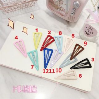 Set 2 kẹp bấm tóc sơn bóng đủ màu